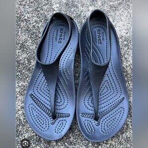 CROCS Serena Sexi Flip Flop Sandal Jelly Sole, Size 9 *Rare Style*